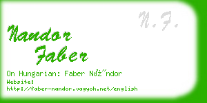 nandor faber business card